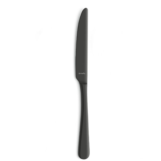 Schwarzes Brotmesser auf weißem Hintergrund