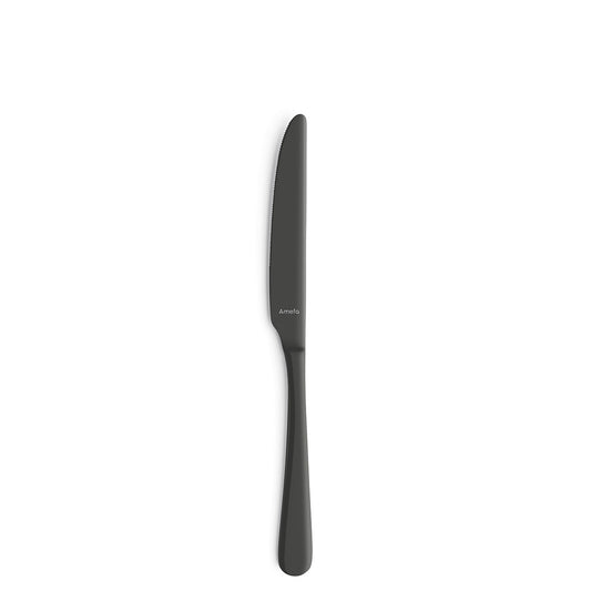 Schwarzes Küchenmesser auf weißem Hintergrund