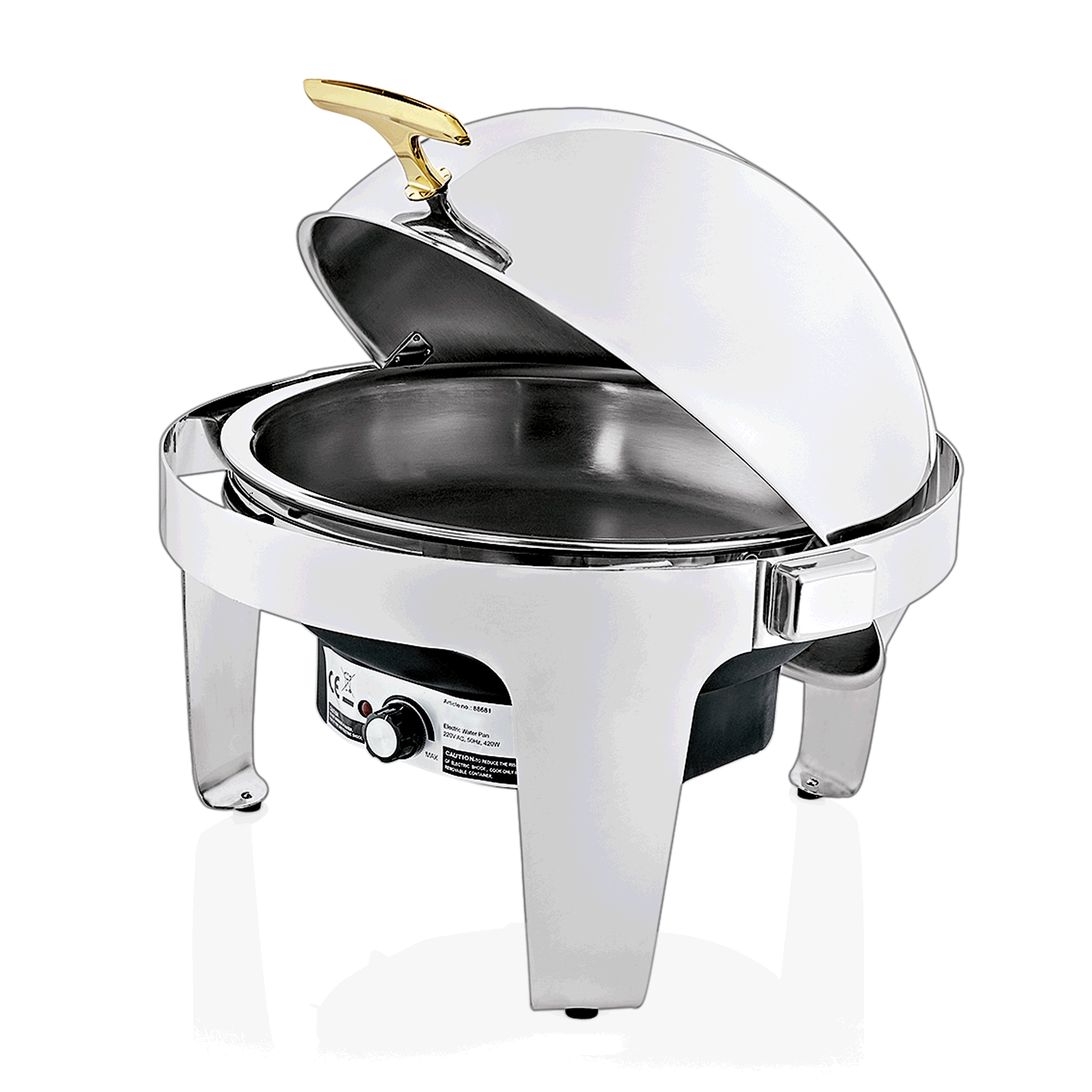 Runder Chafing Dish mit Deckel.