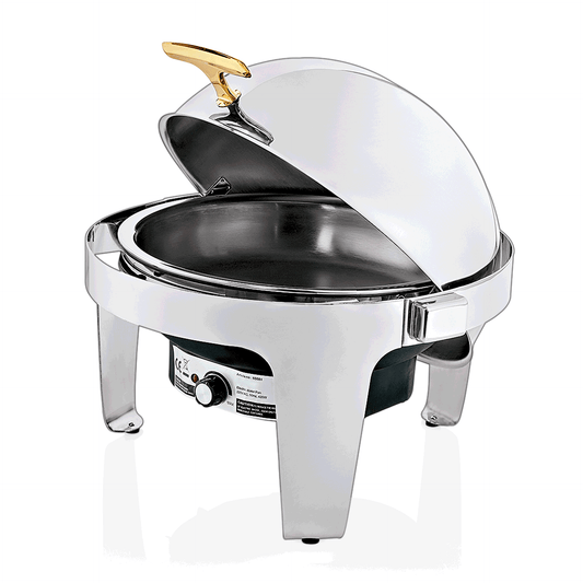 Runder Chafing Dish mit Deckel.