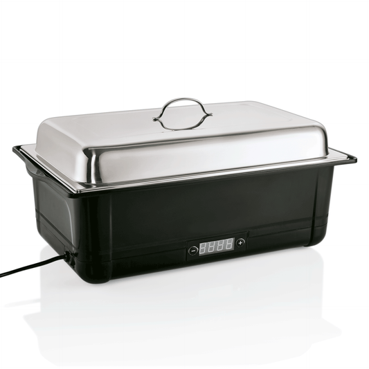 Elektrischer Chafing Dish mit Deckel.
