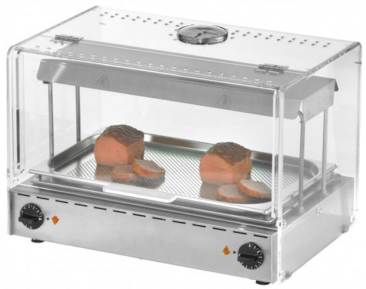 Wärmeschrank für Fleischpräsentation.