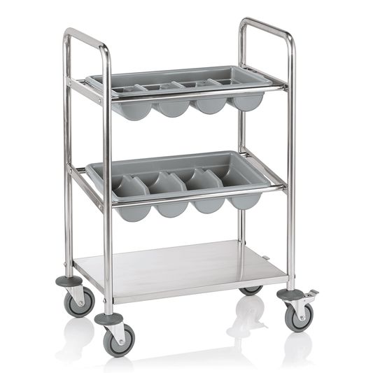 Servierwagen mit Ablagefächern.