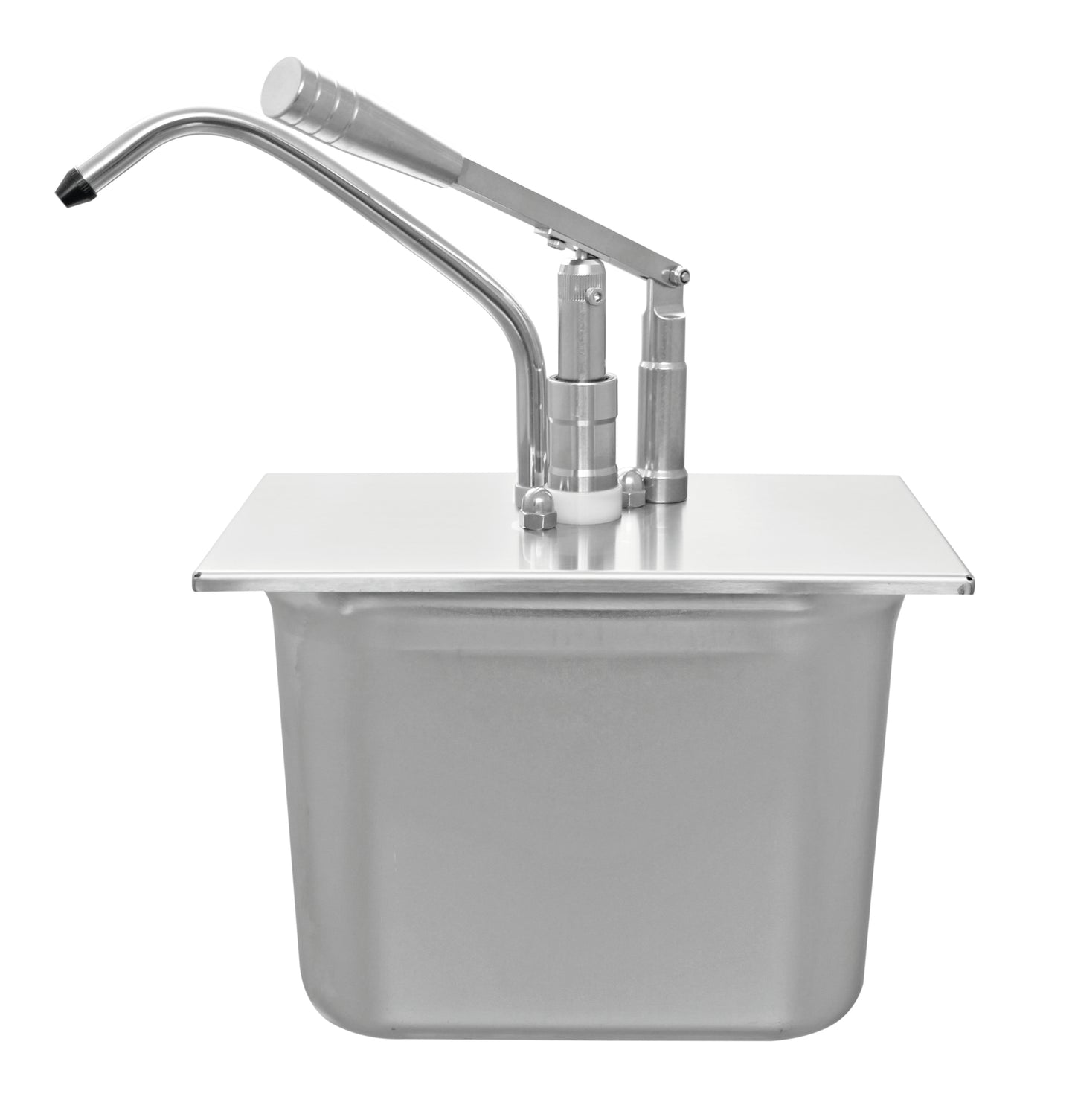 Gastronomie-Wasserhahn mit Behälter.