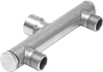 Edelstahlverbindung für Gastronomiegeräte.