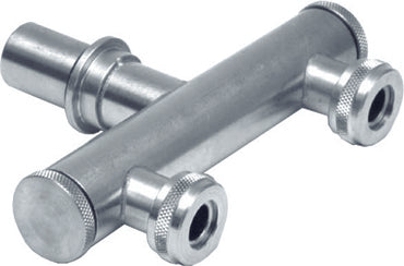 Edelstahlverbindung für Gastronomiegeräte.