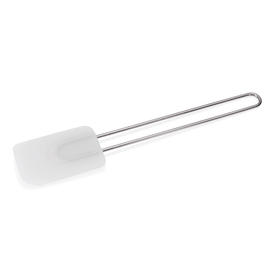 Spatel mit Metallgriff, transparent.