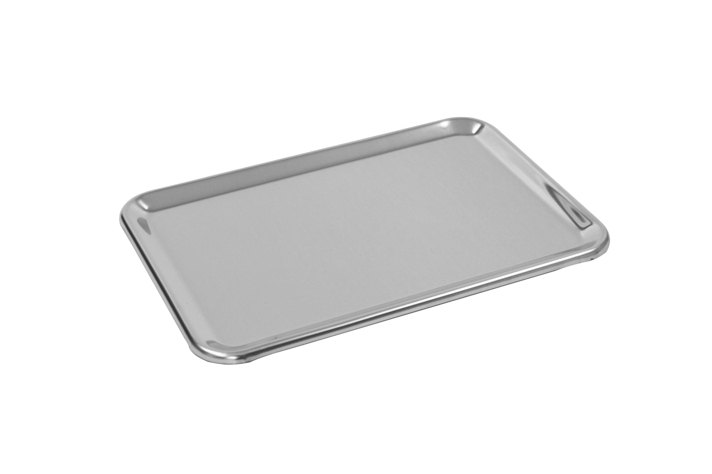 Edelstahltablett für Gastronomiebedarf.