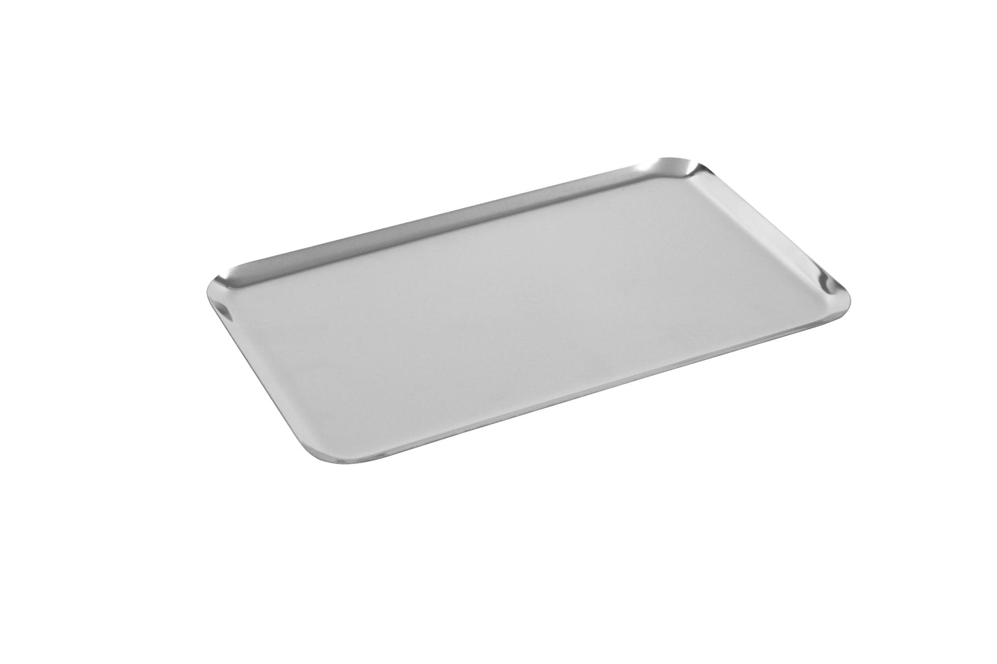 Edelstahltablett für Gastronomiebedarf.
