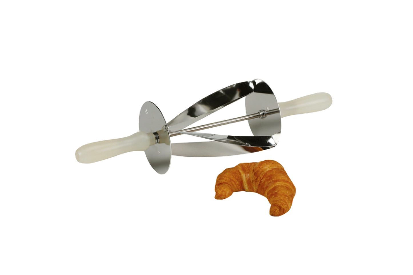 Croissant-Form mit Backwerkzeug.