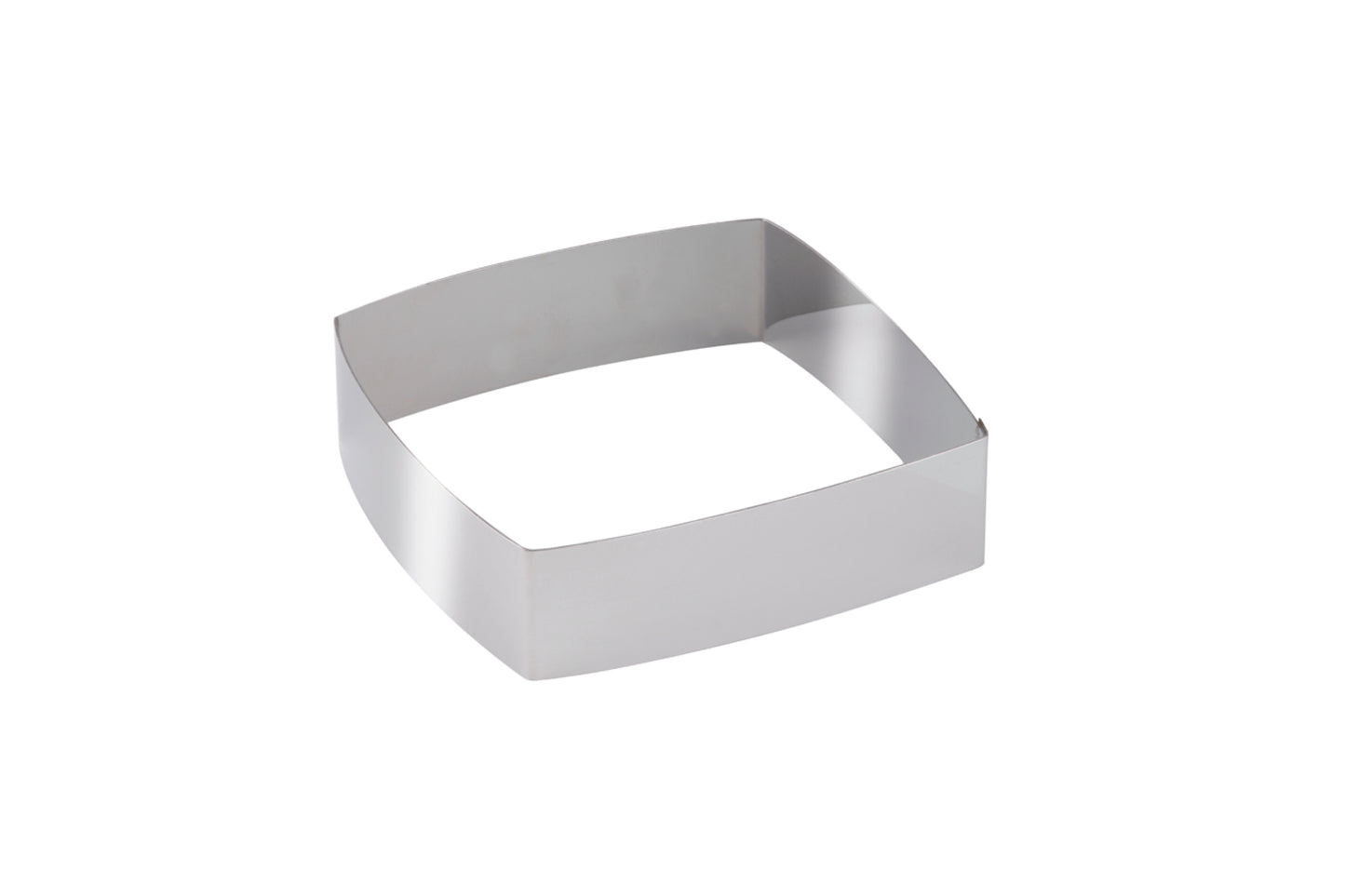 Eckiger Edelstahl-Ring für Gastronomie.