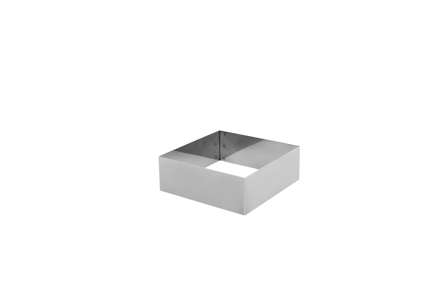 Eckiger Edelstahlbehälter für Gastronomie.