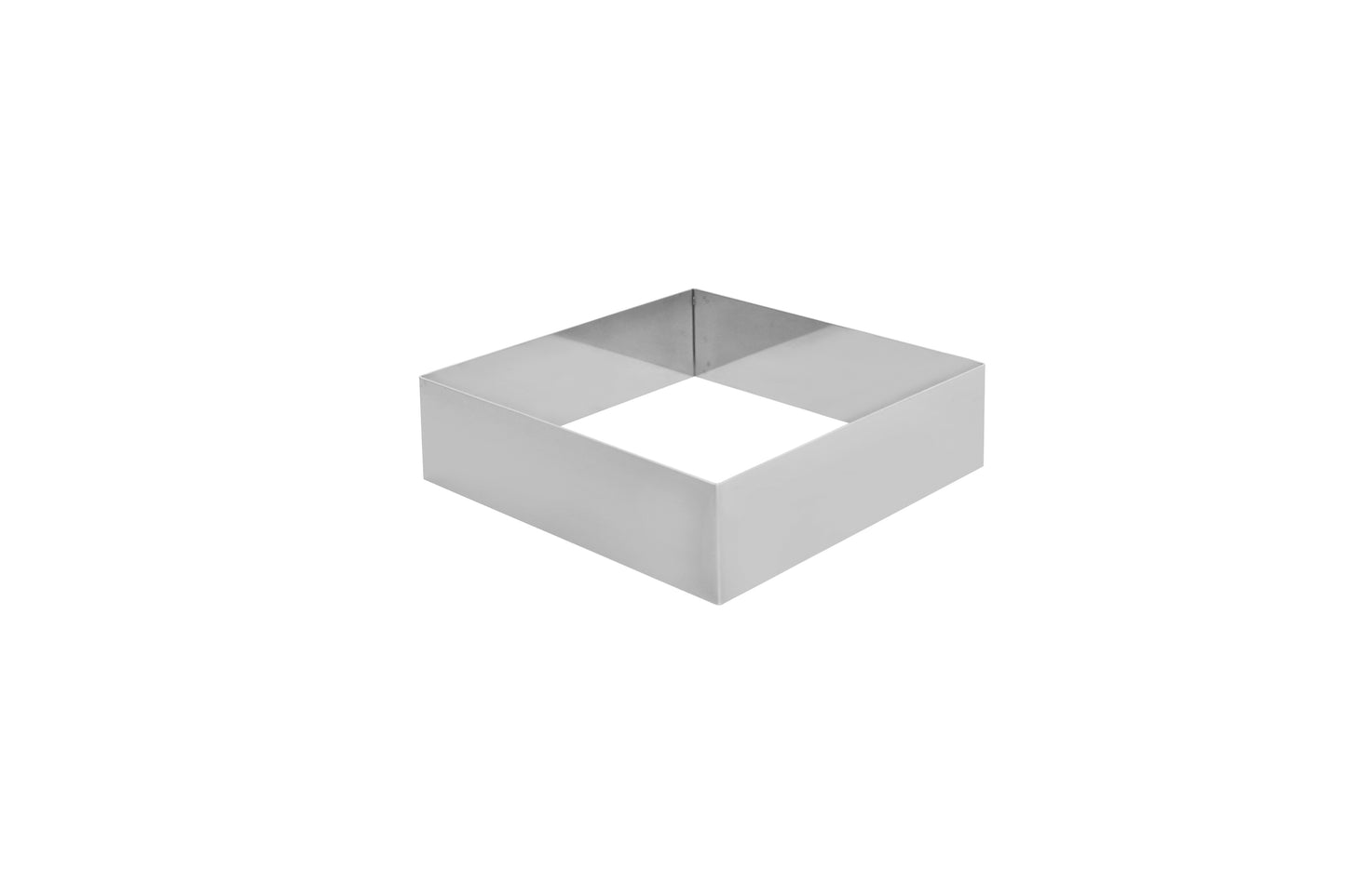 Eckiger Edelstahlbehälter für Gastronomie.