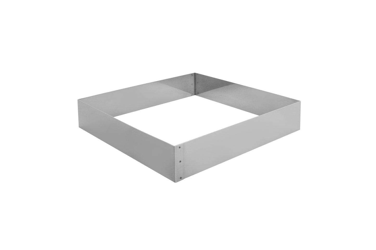 Eckige Edelstahl-Gastronomieform.