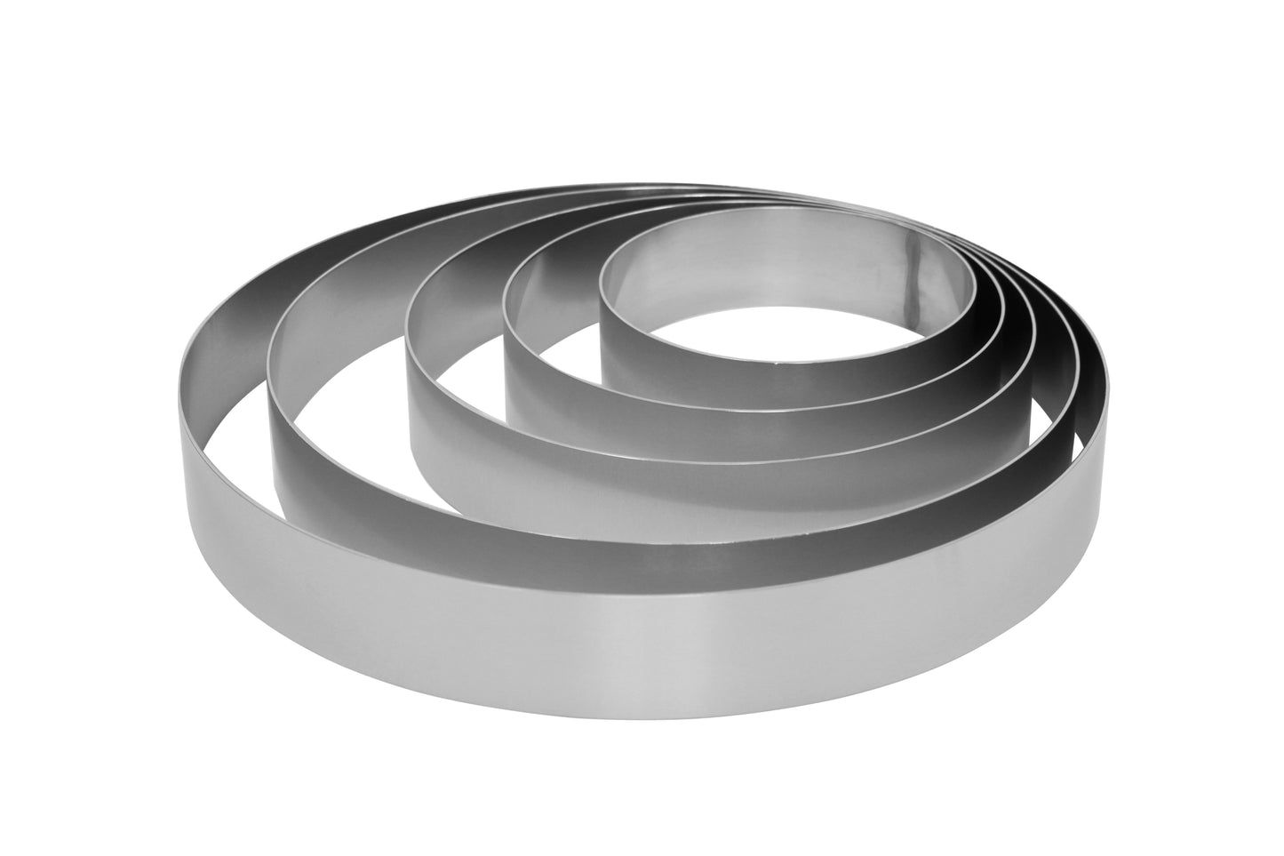 Edelstahl-Ringe für Gastronomiebedarf.