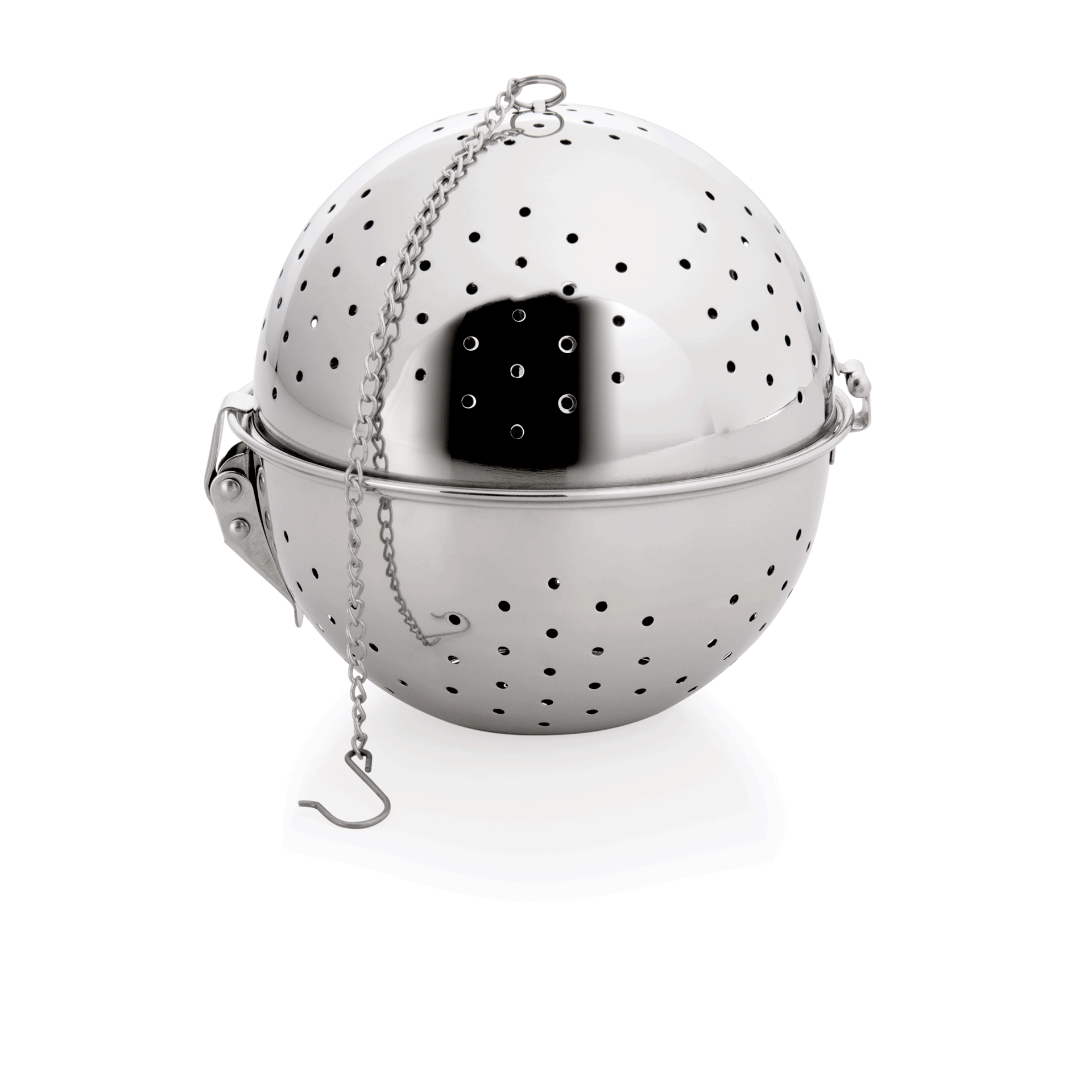 Metall-Teesieb mit Kette.