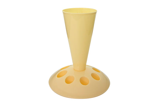 Gelber Ständer für Serviettenhalter.