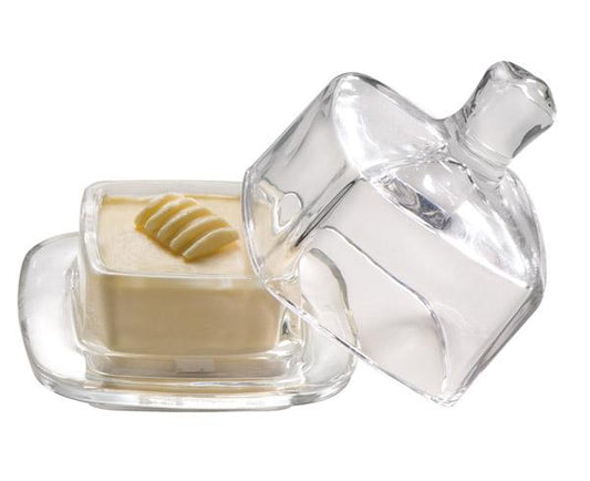 Butter in Glasbehälter mit Deckel