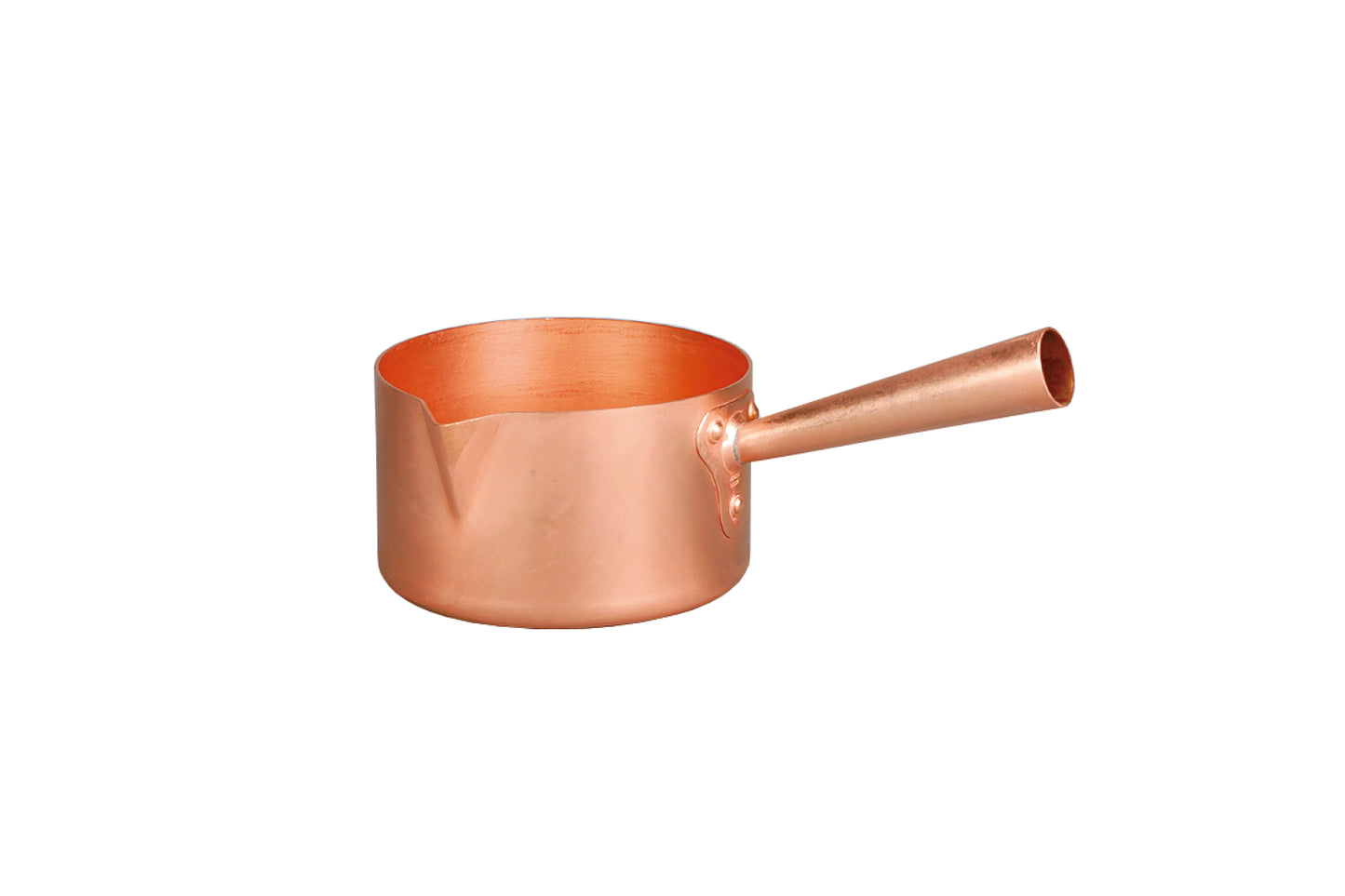 Kupferne Kasserolle für Gastronomie.