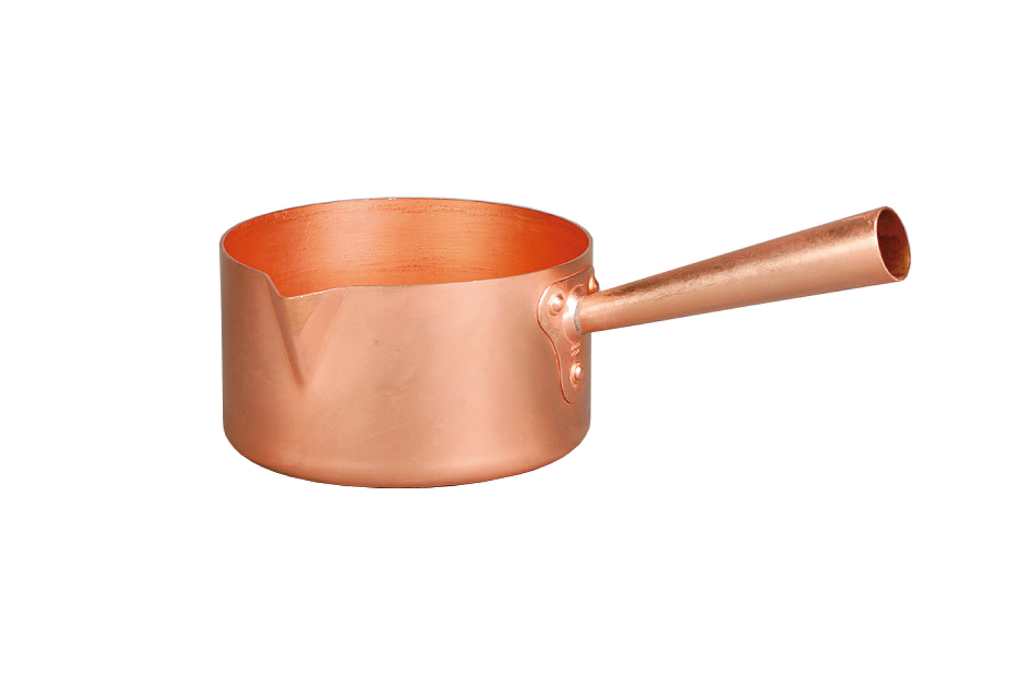 Kupferne Kasserolle für Gastronomie.