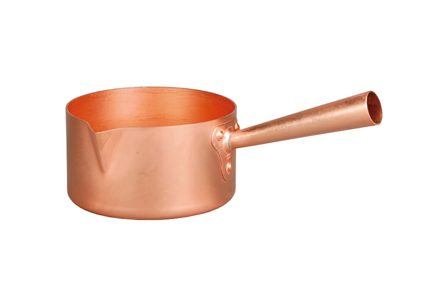 Kupferne Saucepfanne für Gastronomie.