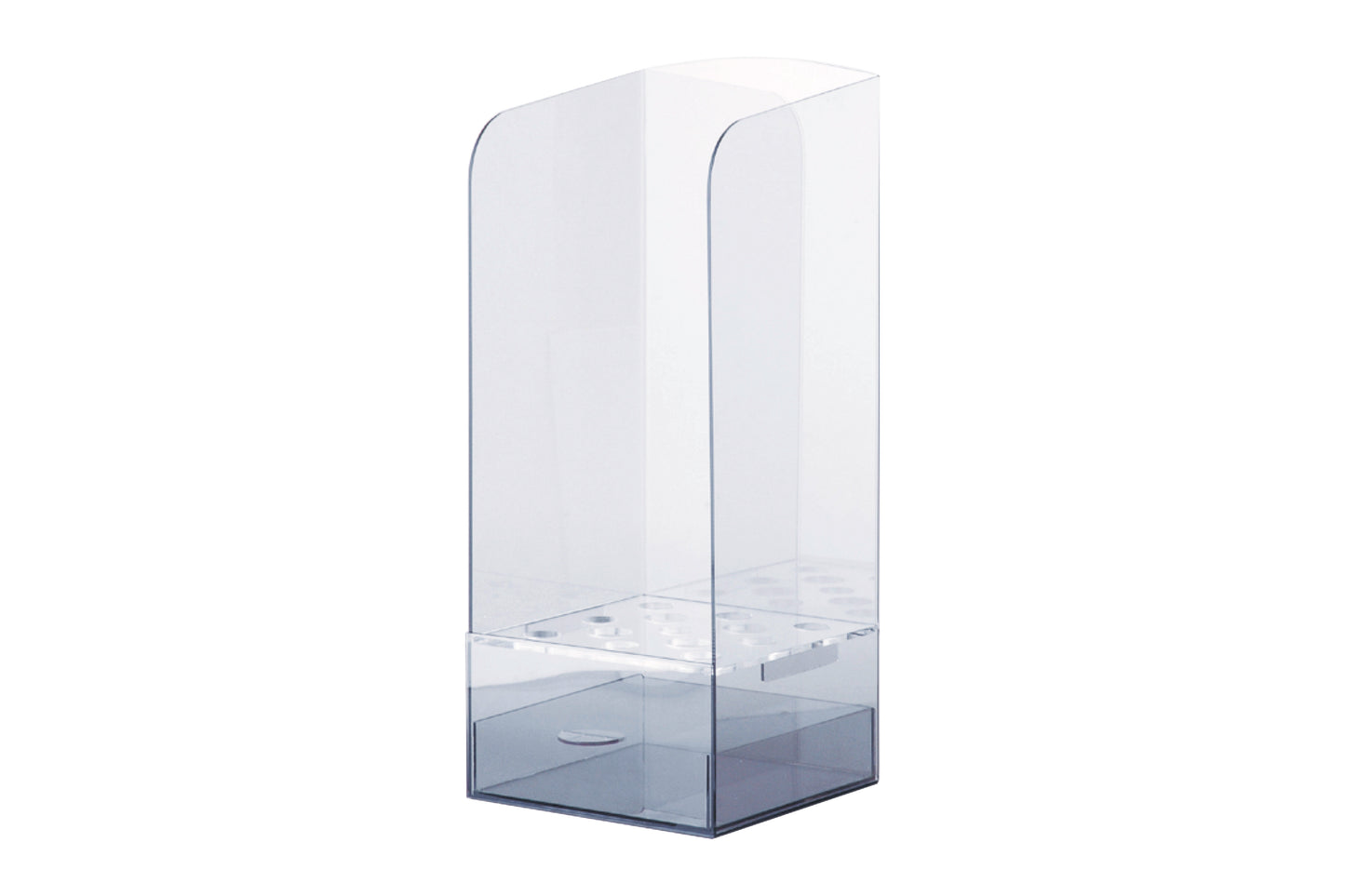 Transparenter Menühalter für Gastronomie.