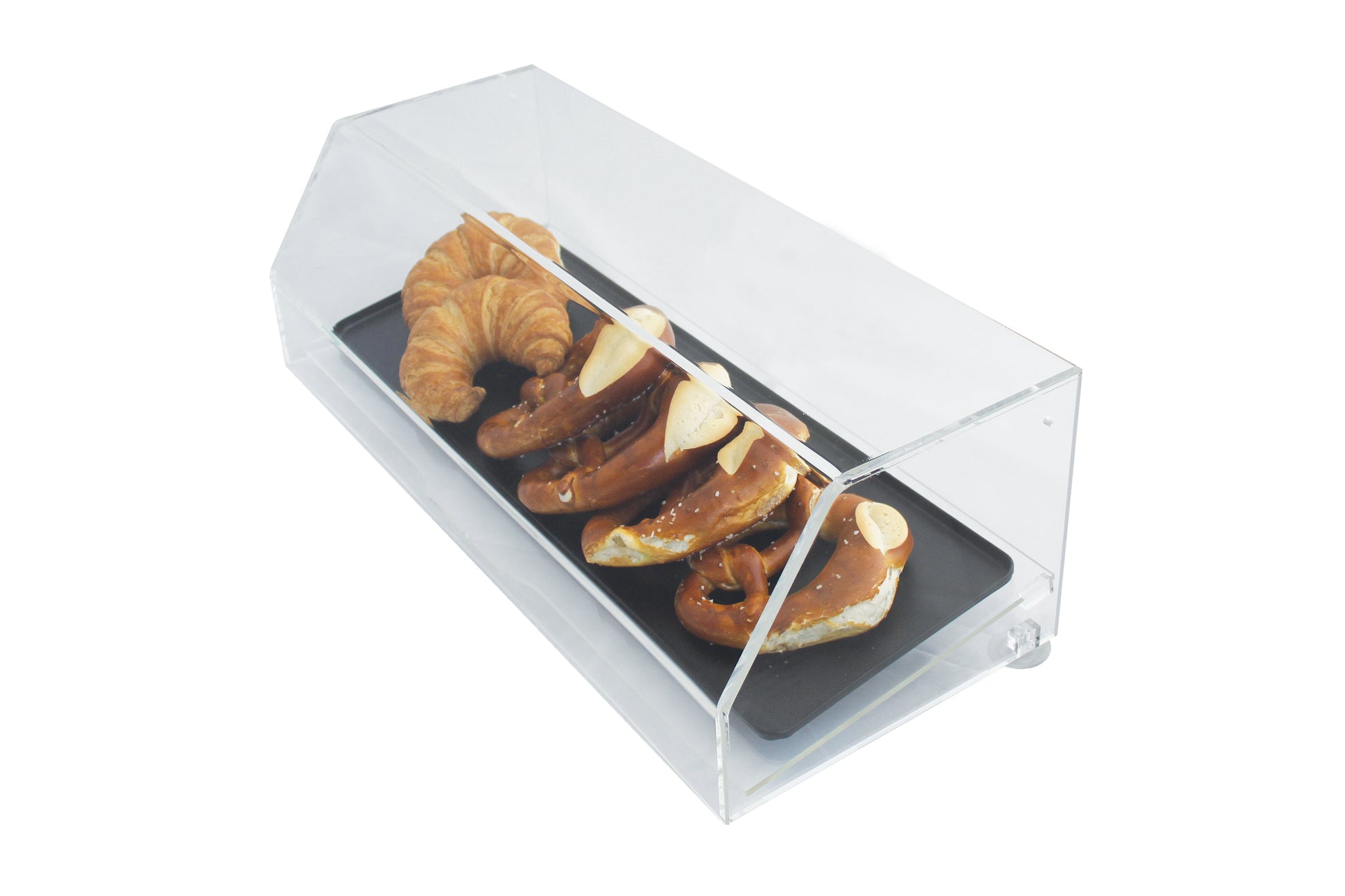 Gebäck in transparenter Vitrine.