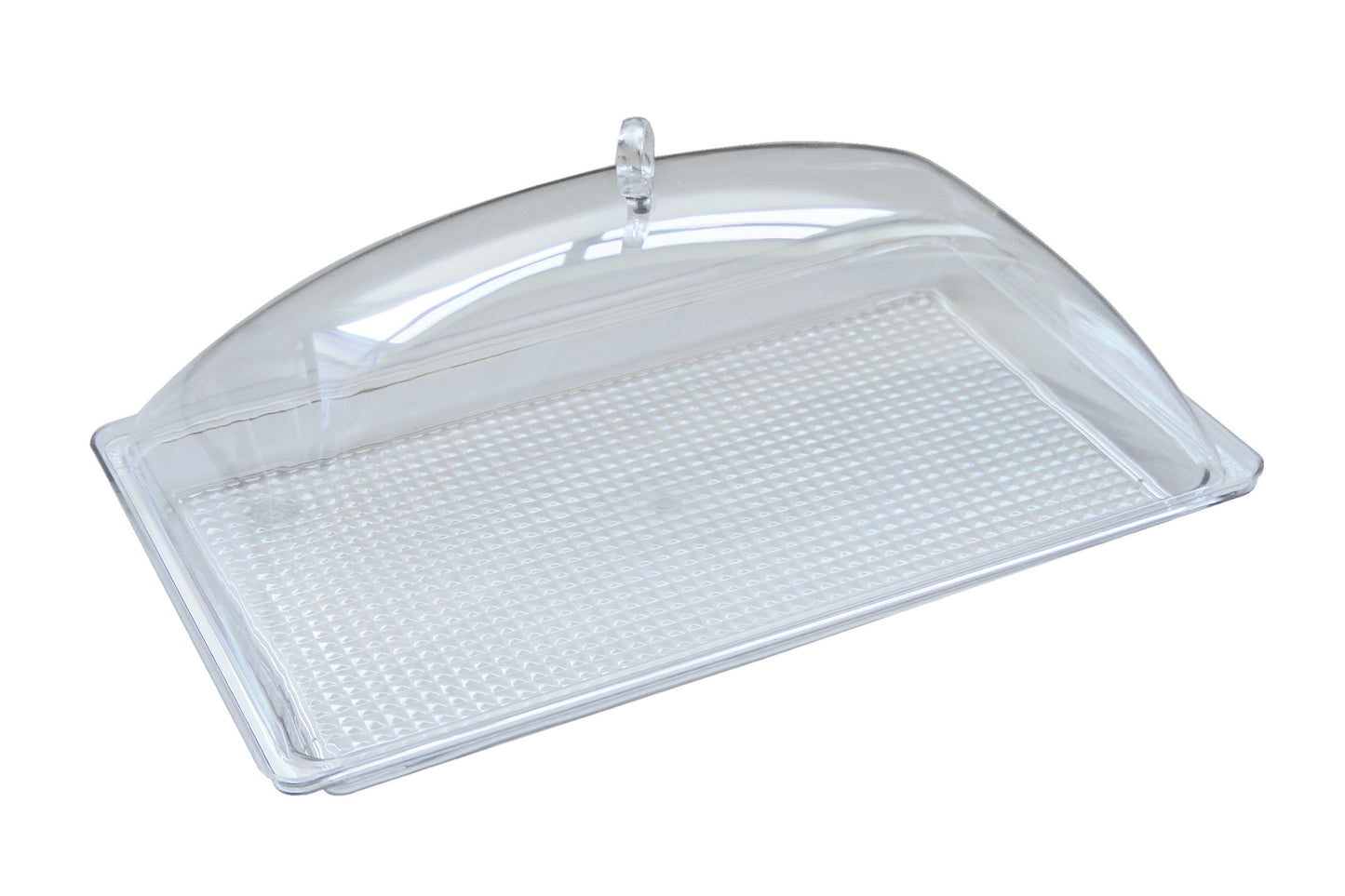 Klarer Lebensmittelabdeckhaube für Gastronomie.