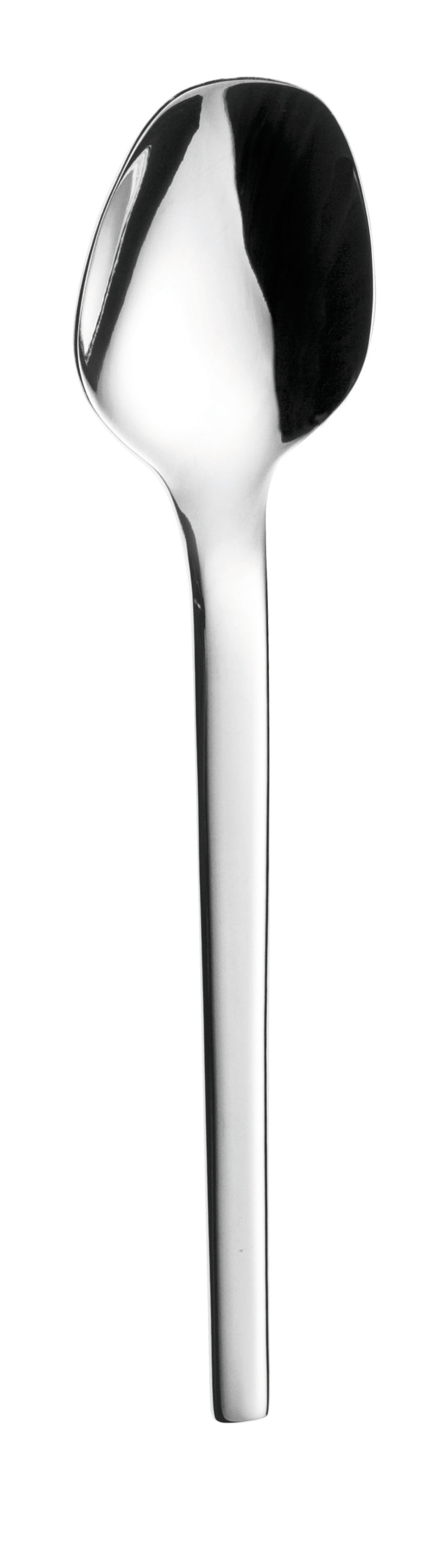 Spiegelnde Metalllöffel, Nahaufnahme