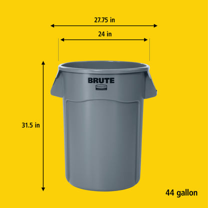 BRUTE® Rundbehälter mit Luftkanälen, 167 l, Weiß