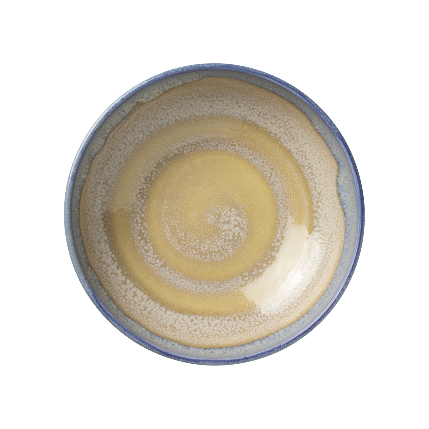 Leerer, dekorativer Teller von oben.