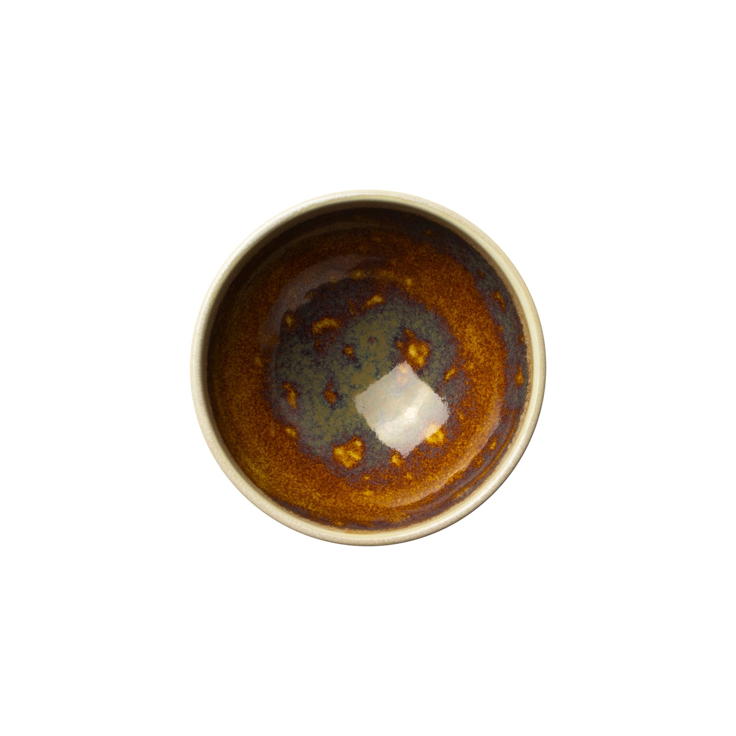 Keramikschale mit brauner Glasur.