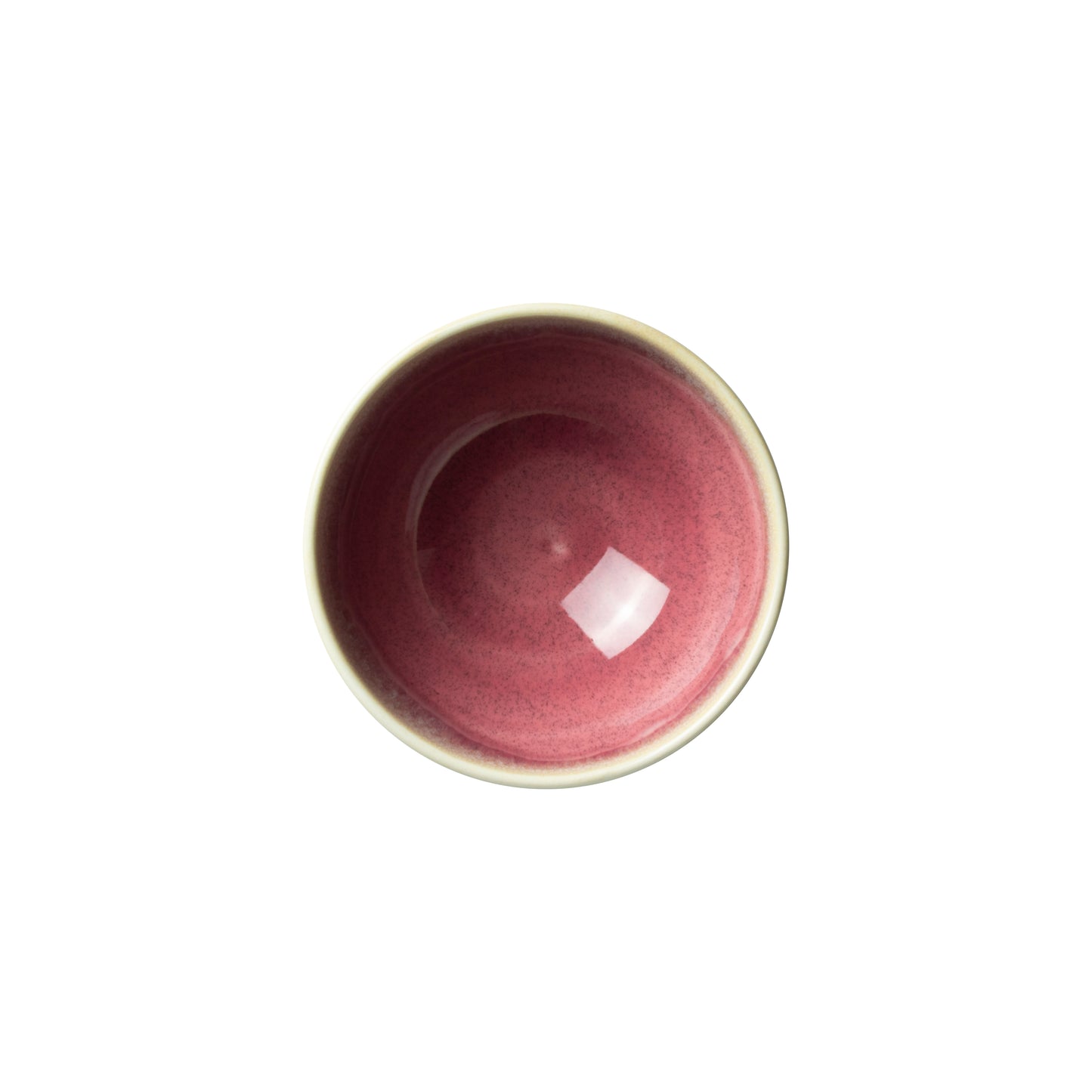 Leere rosa Schüssel von oben.