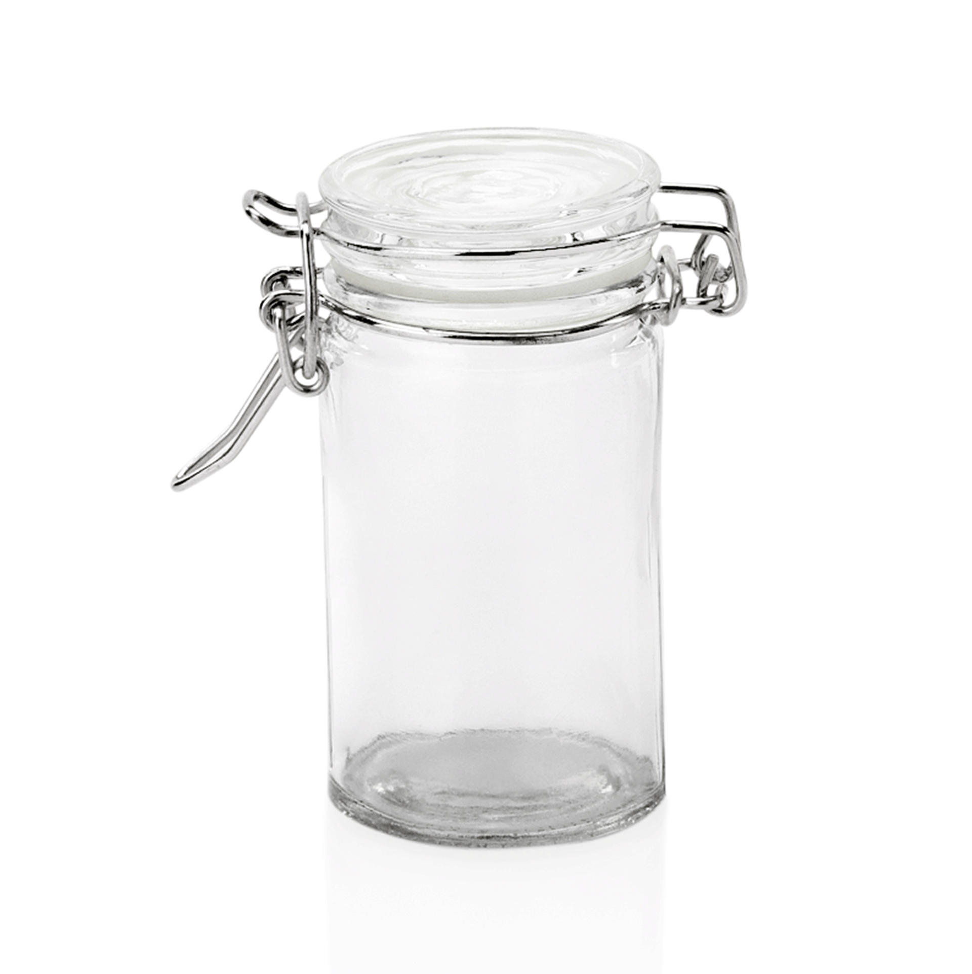 Leeres Einmachglas mit Bügelverschluss.