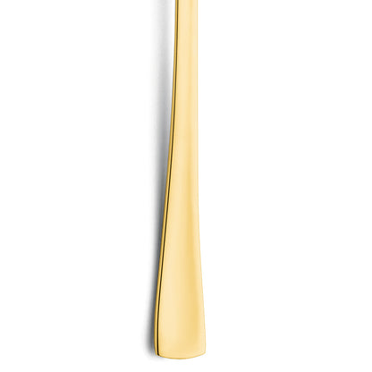 Goldene Gabel auf weißem Hintergrund.
