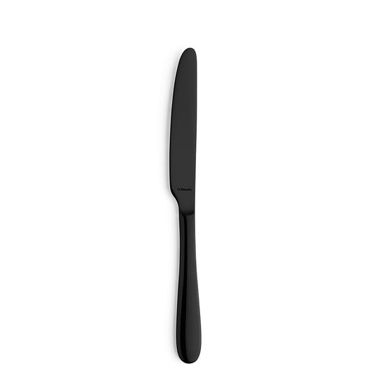 Schwarzes Küchenmesser auf weißem Hintergrund