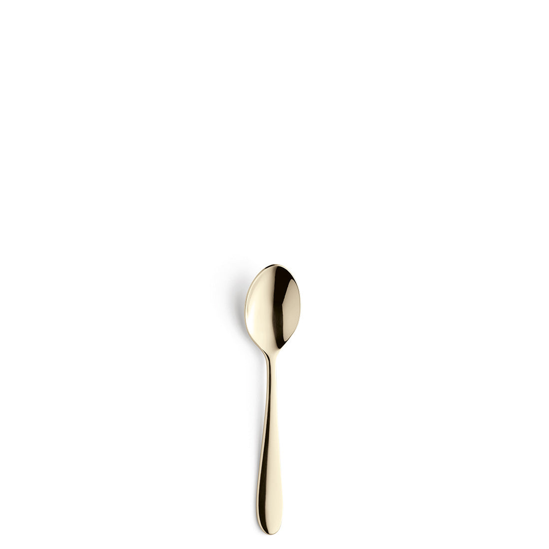 Ein goldener Löffel auf weißem Hintergrund