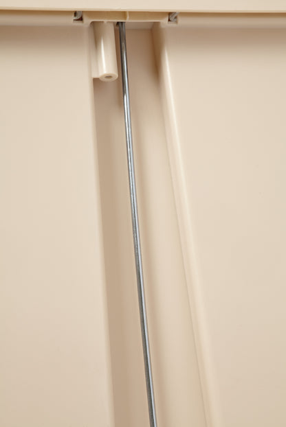 Slim Jim® Tretmülleimer – Kunststoff, 50 L, Pedal vorne (breite Seite), Grau