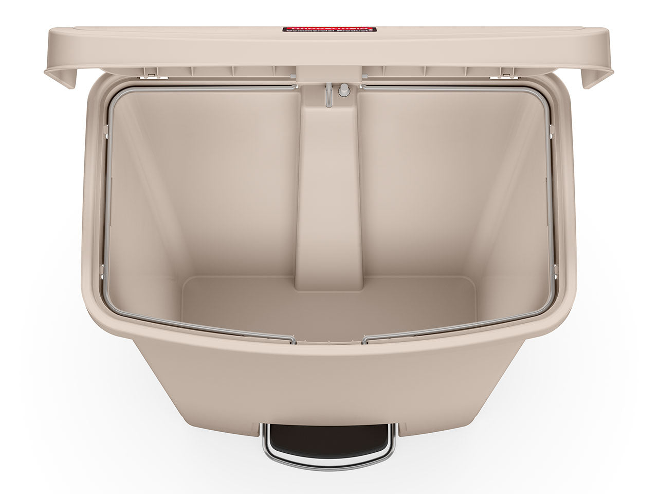 Slim Jim® Tretmülleimer – Kunststoff, 68 L, Pedal vorne (breite Seite), Grau
