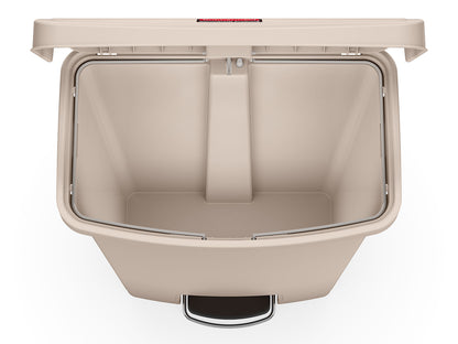 Slim Jim® Tretmülleimer – Kunststoff, 68 L, Pedal vorne (breite Seite), Grau