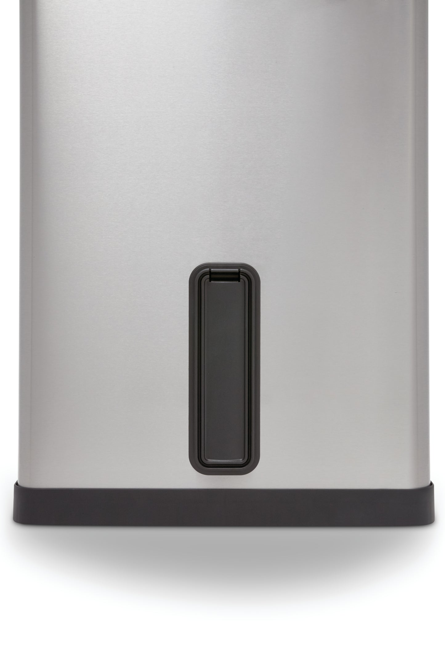 Slim Jim® Tretmülleimer Edelstahl, 50 l, Pedal breit, Schwarz