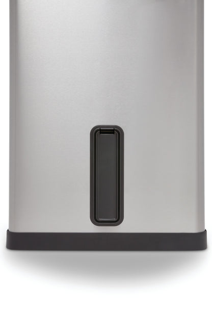 Slim Jim® Tretmülleimer Edelstahl, 50 l, Pedal breit, Schwarz