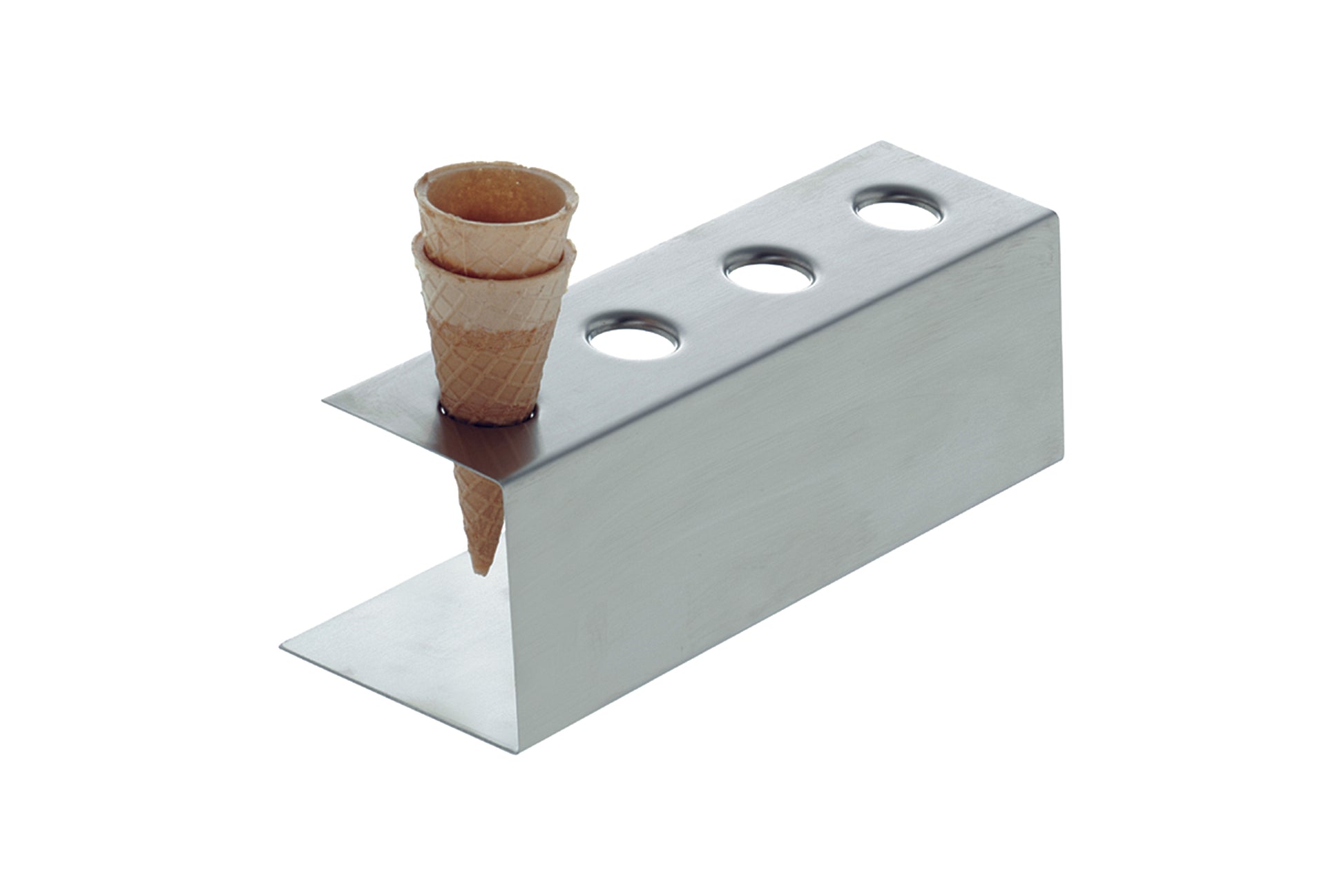 Eisbecherhalter aus Edelstahl.