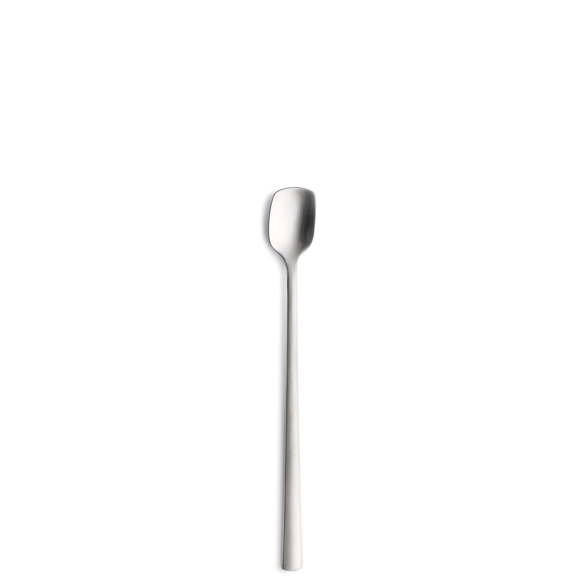 Metalllöffel auf weißem Hintergrund