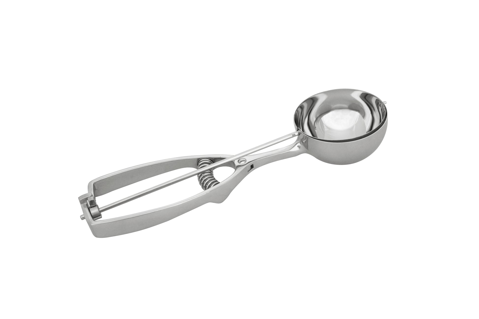 Eisportionierer aus Edelstahl.