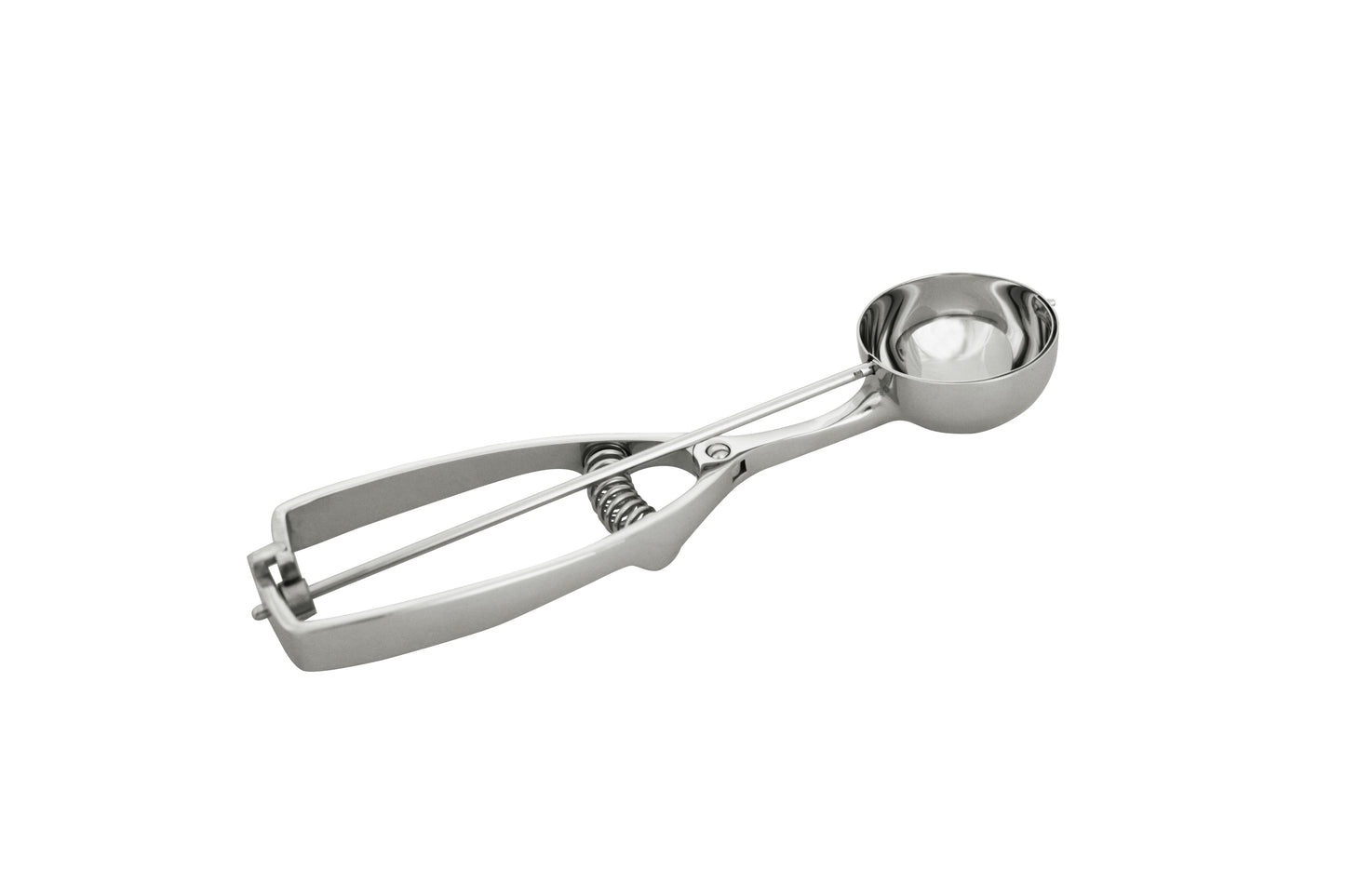 Eisportionierer aus Edelstahl.