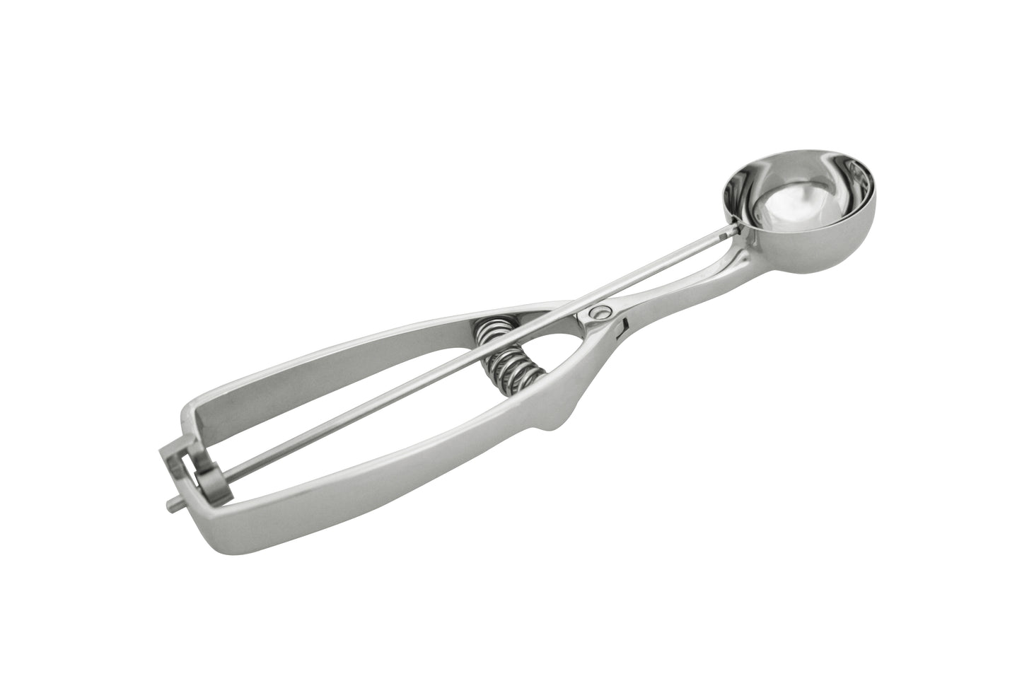Eisportionierer aus Edelstahl.