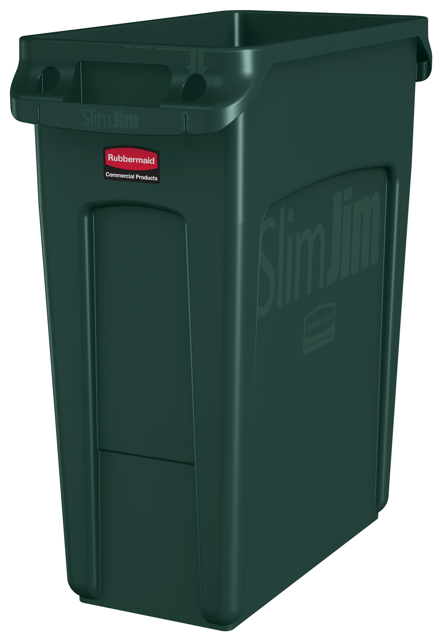 Slim Jim® Abfalleimer mit Luftkanälen, 60 l, Grün