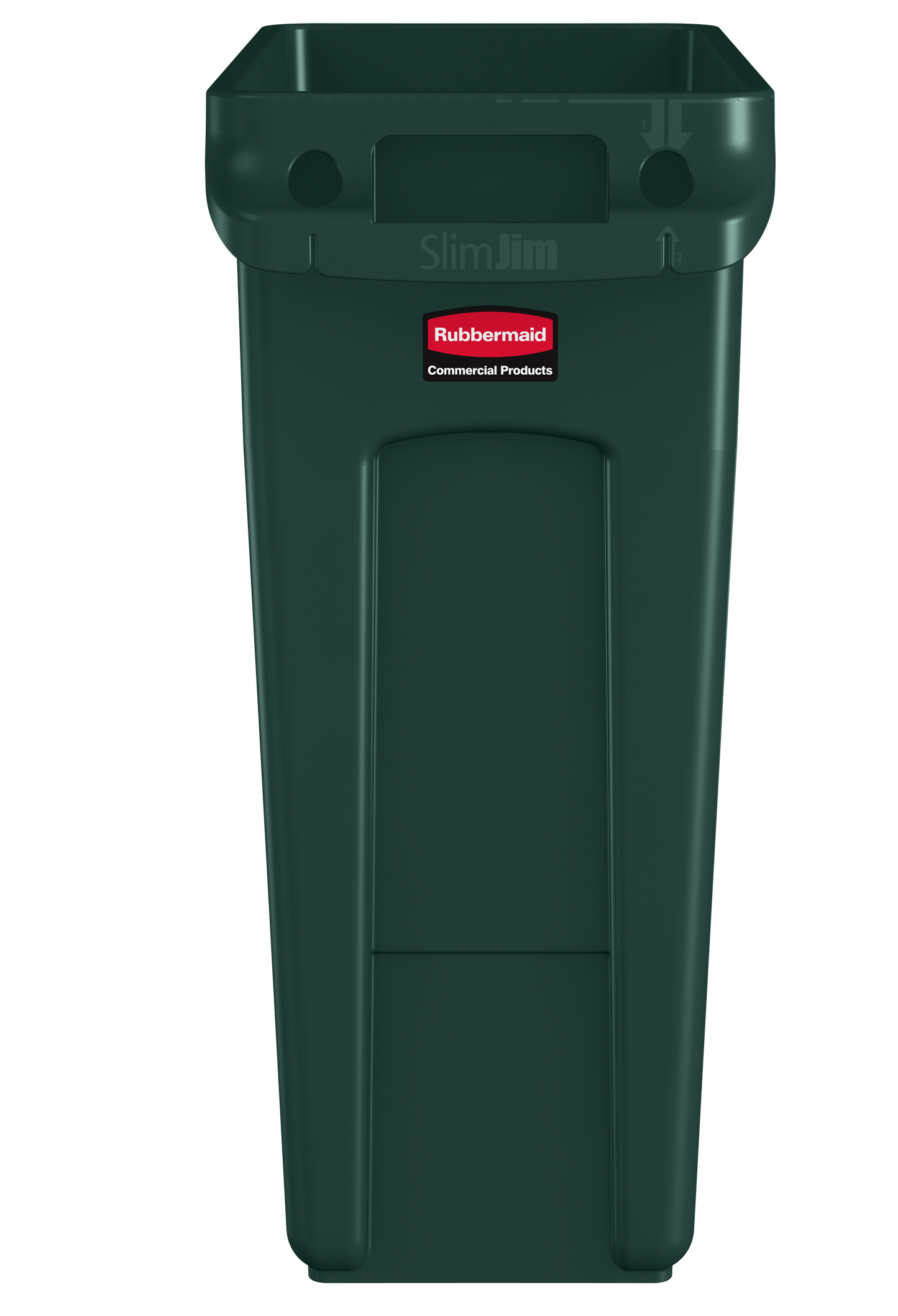 Slim Jim® Abfalleimer mit Luftkanälen, 60 l, Grün
