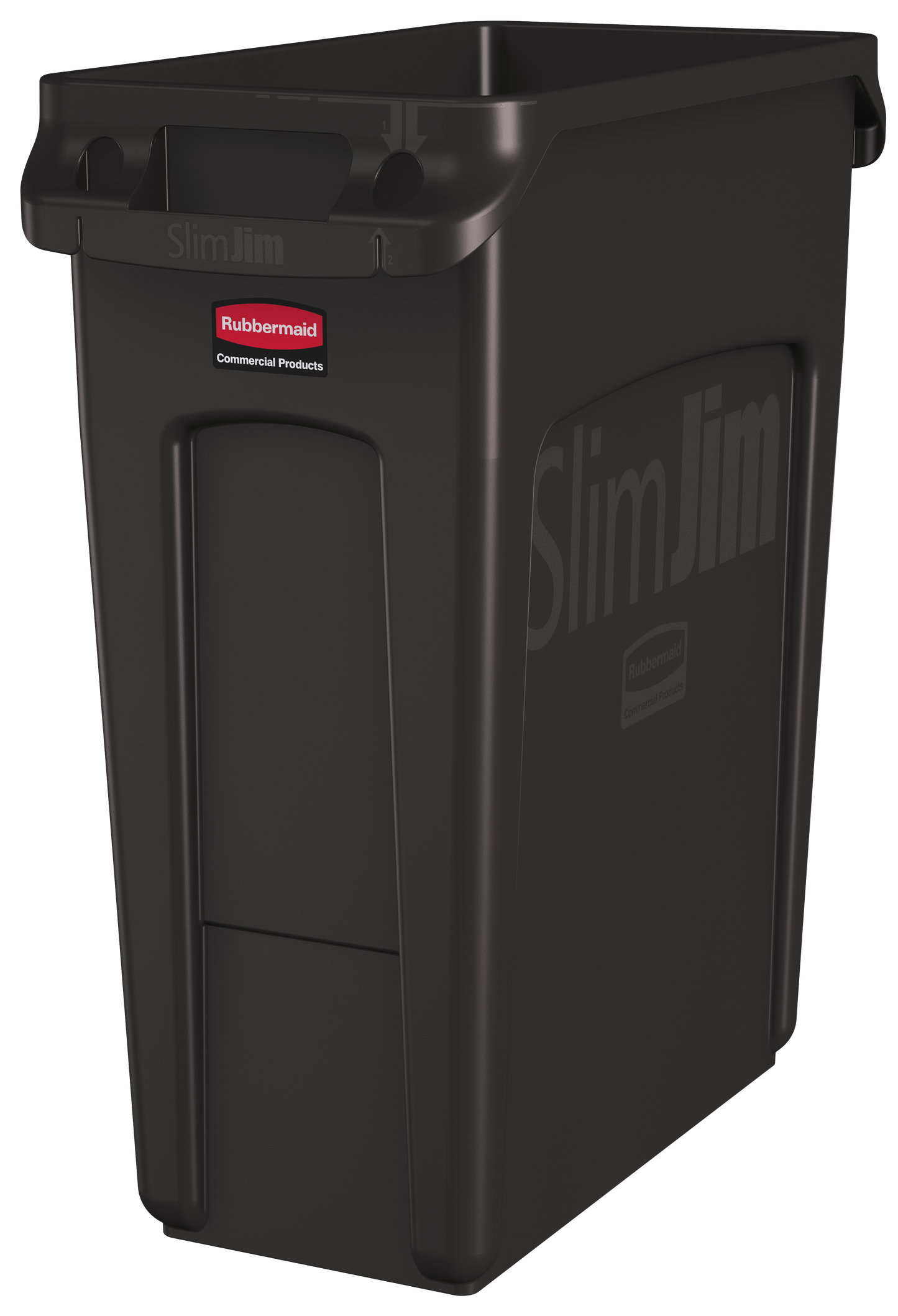 Slim Jim® Abfalleimer mit Luftkanälen, 60 l, Braun